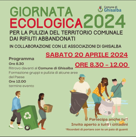 Giornata Ecologica- Sabato 20 aprile 2024